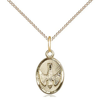 14kt Gold Filled Holy Spirit Medal Religious and Catholic Jewelry