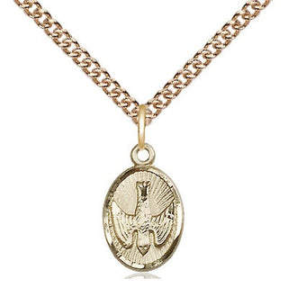 14kt Gold Filled Holy Spirit Medal Religious and Catholic Jewelry