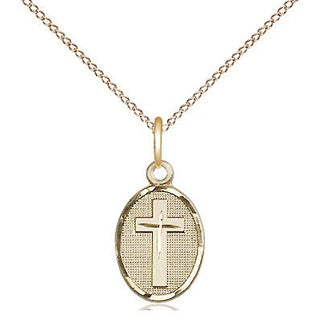 14kt Gold Filled Cross Medal Religious and Catholic Jewelry