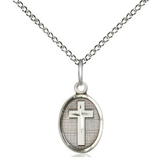 Sterling Silver Cross Medal Religious and Catholic Jewelry