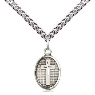 Sterling Silver Cross Medal Religious and Catholic Jewelry
