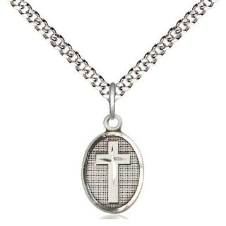 Sterling Silver Cross Medal Religious and Catholic Jewelry