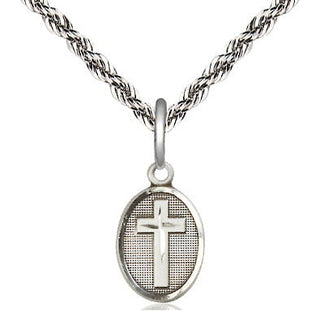 Sterling Silver Cross Medal Religious and Catholic Jewelry