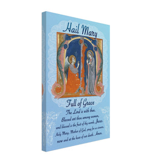 'Hail Mary' Prayer Annunciation Canvas Print - view 3