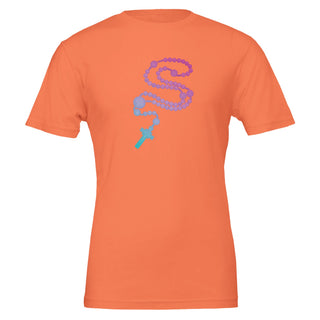 Pastel Rosary Beads Catholic T-Shirt - view 3