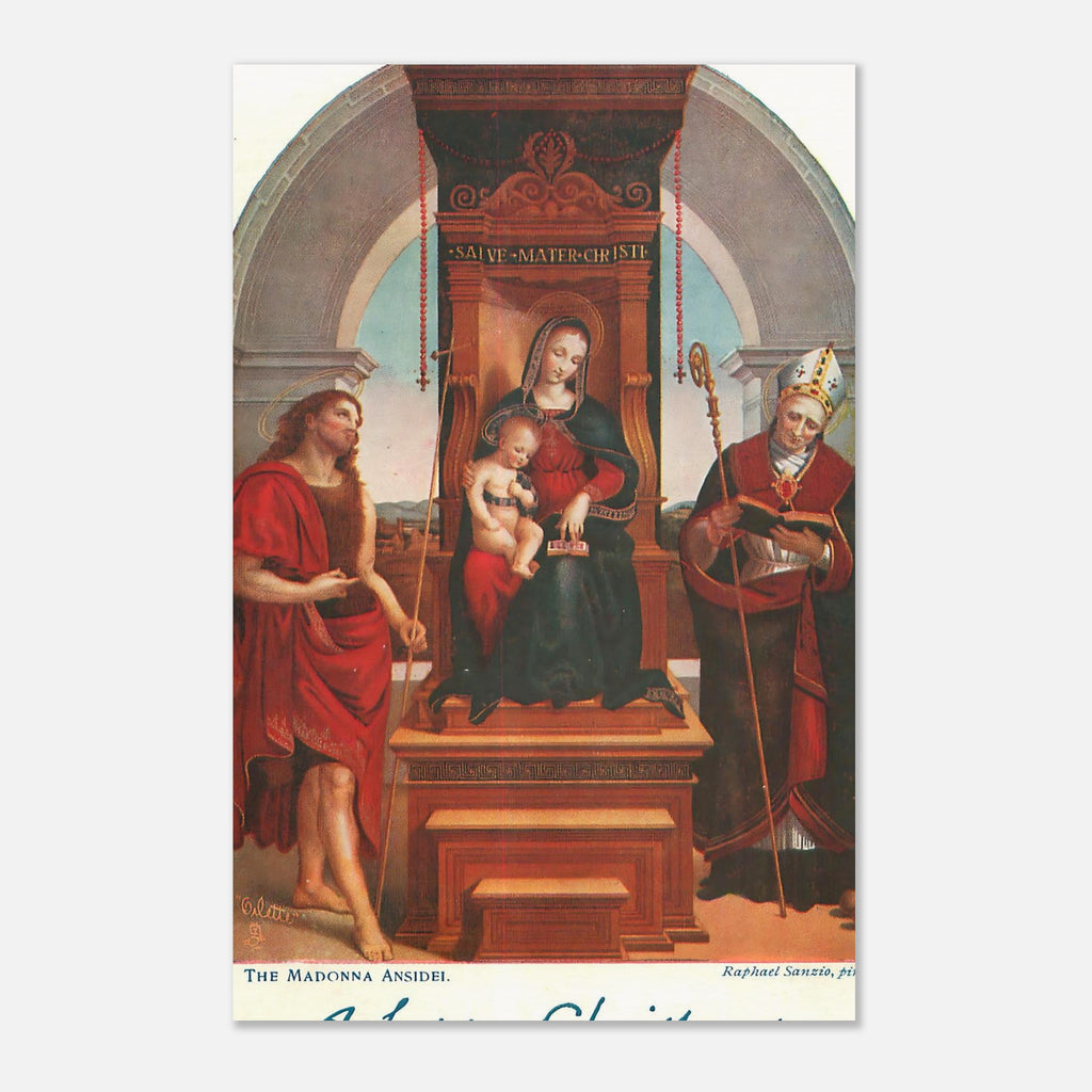 Ansidei Madonna after Raphael, Vintage Christmas Poster – CatholicShop.com
