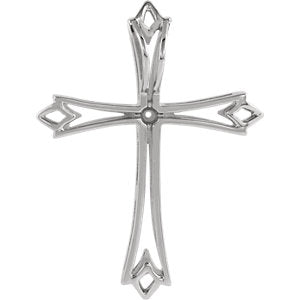 Sterling Silver 42x32 MM Cross Pendant