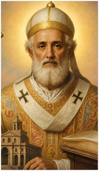 St. Sylvester I Holy Cards