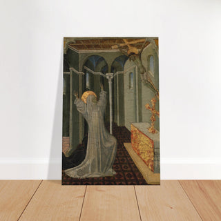Kneeling Saint Before the Crucifix Canvas Print - view 7