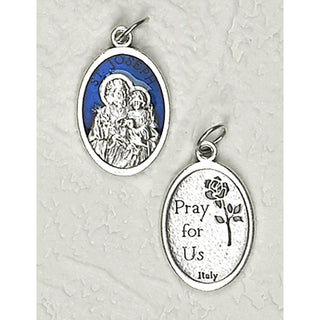 Bulk Saint Joseph Double Sided Blue Enamel Medals