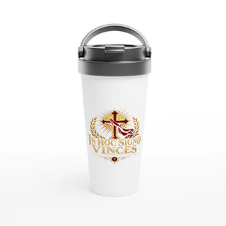 In Hoc Signo Vinces Cross Travel Mug