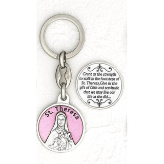 6-pack - Saint Therese Enamel Keyring