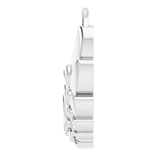 14K White 24.9x8.9 mm Angel Wings Necklace Center 