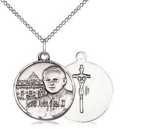 Sterling Silver Saint John Paul II Vatican Medal Religious Jewelry