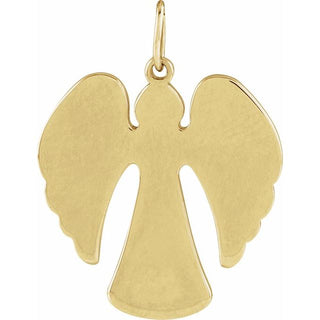 14K Yellow 21.63x16.4 mm Angel Pendant