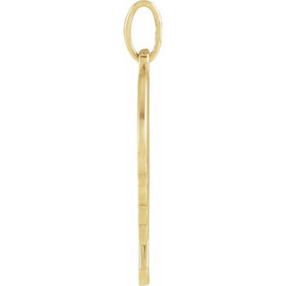 14K Yellow 21.63x16.4 mm Angel Pendant