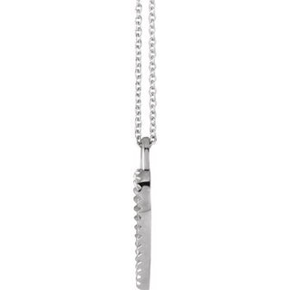 Platinum Miraculous Mary Heart 16-18" Necklace