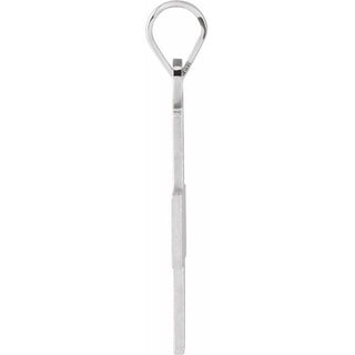 14K White 15.5x14 mm Greek Cross Pendant