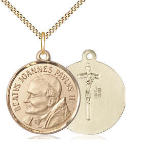 14kt Gold Filled Saint John Paul II Medal Catholic Jewelry
