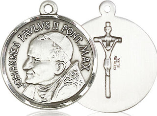 Sterling Silver Saint John Paul II Medal Catholic Jewelry