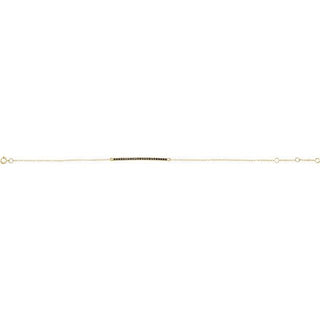 14K Yellow Natural Blue Sapphire 8" Bracelet