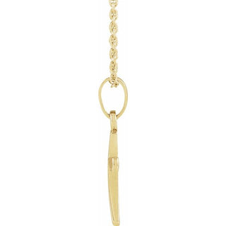 14K Yellow Cross 18" Necklace