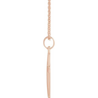 14K Rose Cross 18" Necklace