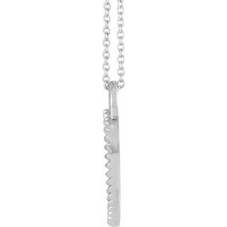 14K White St. Christopher Heart Medal 16-18" Necklace