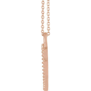 14K Rose St. Christopher Heart Medal 16-18" Necklace