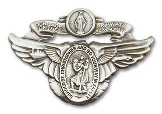 Silver Finish Our Lady of the Highway Visor Clip