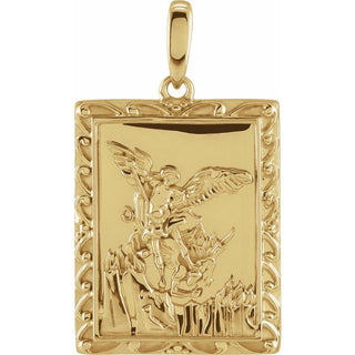 14K Yellow 19.8x15.9 mm Saint Michael Medal
