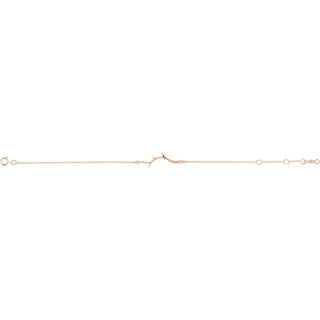 14K Rose Branch Bar 6 1/2-7 1/2" Bracelet