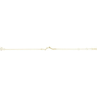14K Yellow Branch Bar 6 1/2-7 1/2" Bracelet