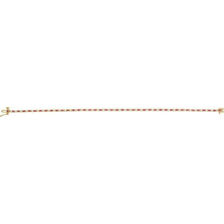 14K Yellow Natural Ruby & 5/8 CTW Natural Diamond Line 7 1/4" Bracelet