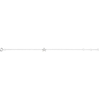 14K White 1/10 CTW Natural Diamond Initial A 6-7" Bracelet