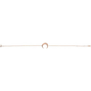 14K Rose Adjustable Crescent 6 1/2"-7 1/2" Bracelet