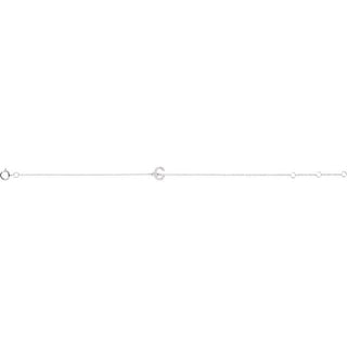 14K White .04 CTW Natural Diamond Initial C 6-7" Bracelet