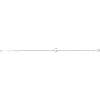 14K White .05 CTW Natural Diamond Initial G 6-7" Bracelet