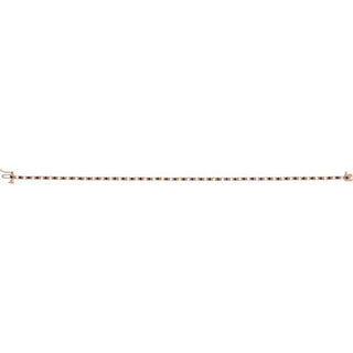14K Rose Natural Blue Sapphire & 5/8 CTW Natural Diamond Line 7 1/4" Bracelet