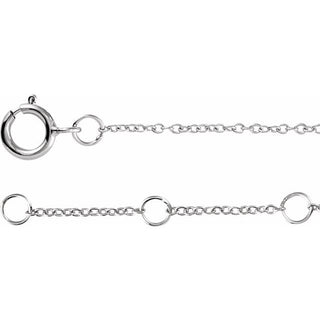 14K White .06 CTW Natural Diamond Initial R 6-7" Bracelet