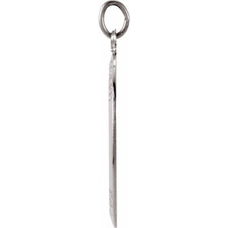 Sterling Silver 23.5x16 mm St. Joseph Medal