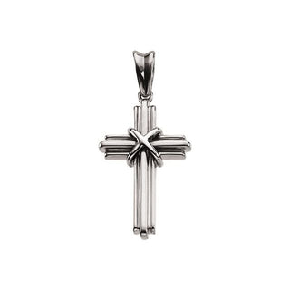 Sterling Silver 26.25x17.75 mm Cross Pendant