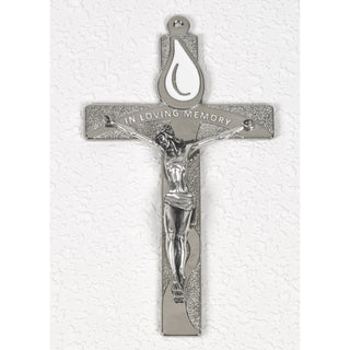 Bulk in Loving Memory Silver Tone Wall Cross - 2 Options
