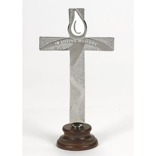 15-Pack - In Loving Memory Silver Tone Standing Cross - 2 Options