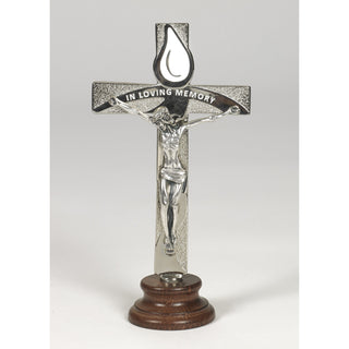15-Pack - In Loving Memory Silver Tone Standing Cross - 2 Options