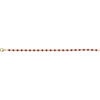 14K Yellow Lab-Grown Ruby 7 1/4" Line Bracelet