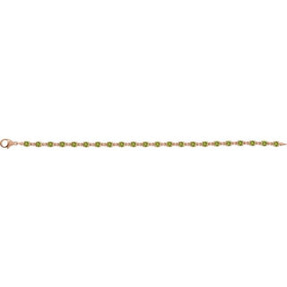 14K Rose Natural Peridot 7 1/4" Line Bracelet