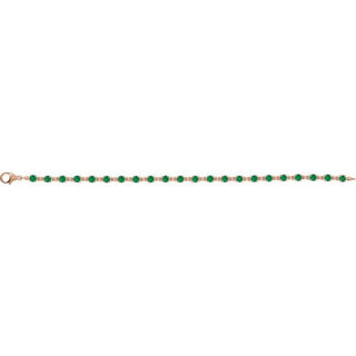 14K Rose Lab-Grown Emerald 7 1/4" Line Bracelet