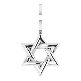 Platinum Star of David Pendant