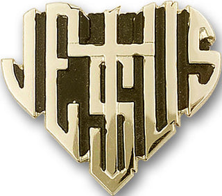 Gold Finish Jesus Heart Visor Clip